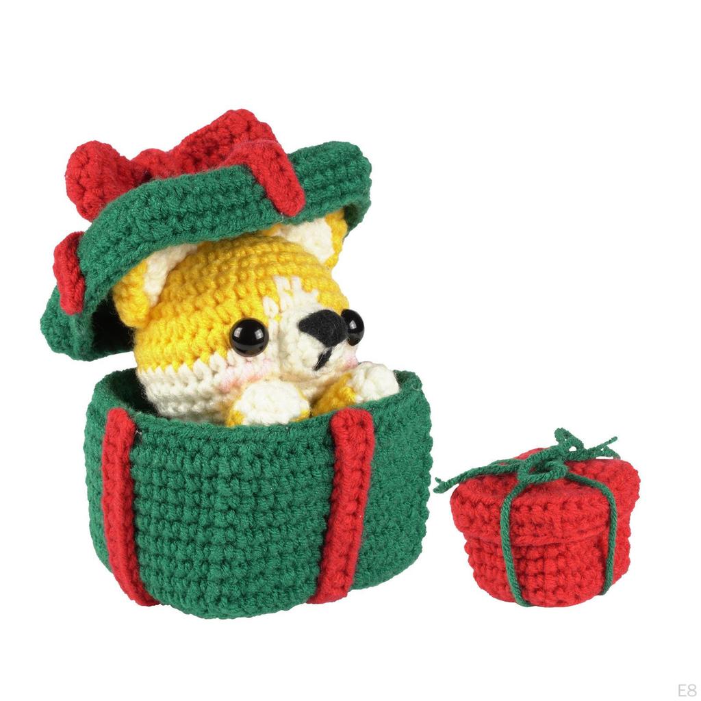 Christmas Crochet Kits for Beginners Craft Set DIY Doll Fireplaces
