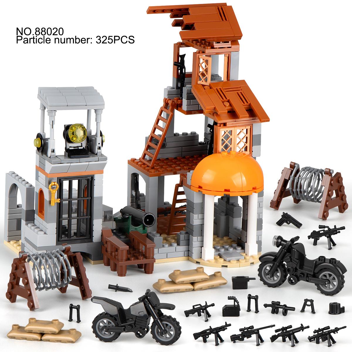 

Новий набір будівельних блоків Військова база Фортеця Військові Аксесуари WW2 Армійські Товари Зброя Будівельні Моделі Іграшки Для Дітей No Box