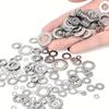Stainless Steel Flat Washer Set M2-M16 Metal Screw Washers Rings Plain Gaskets Fastener Hardware Assortment Kits for Repair