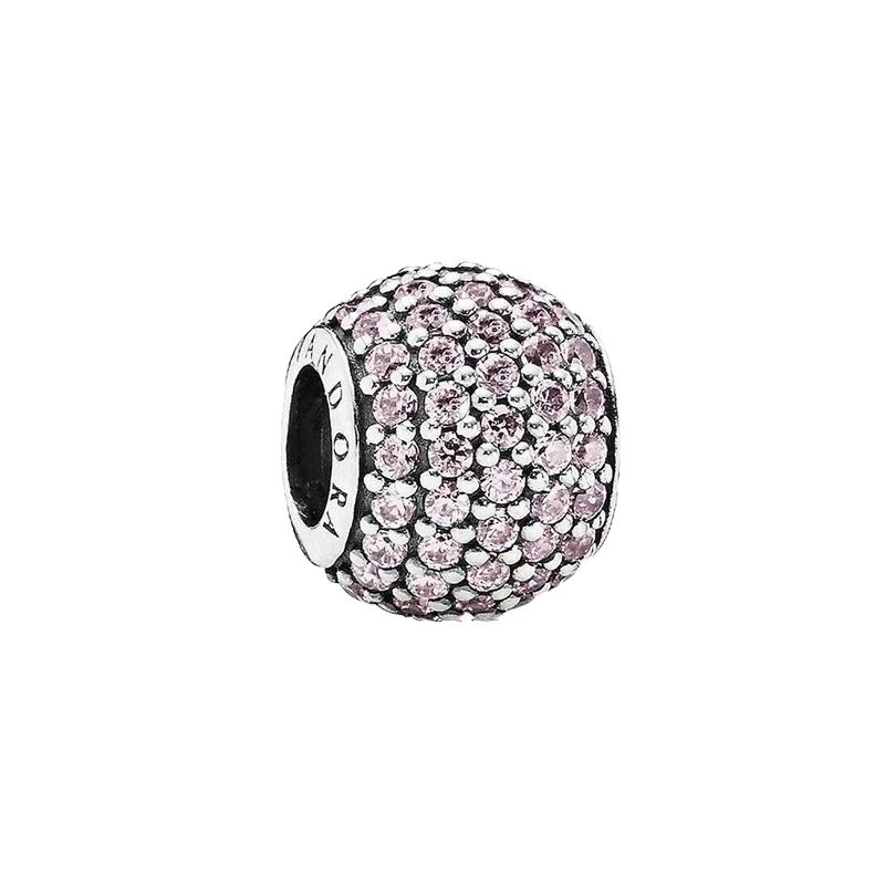 Pandora Pink Zircon Gypsophila Pendant Men and Women Same Style Couple Style Pink 791051PCZ