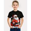 Summer Round Neck 3D Cute Cartoon Christmas Printed T-shirts Fashionable Casual Short Sleeved Children's Boy and Girl Kids Unisex T-shirts