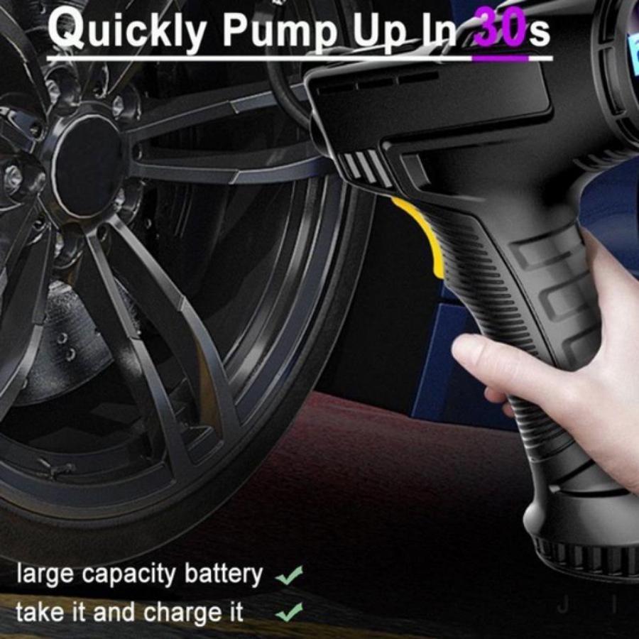 2023 Newly Upgraded 120W Rechargeable Car Handheld Intelligent Digital Display Home Car Electric Portable Tire Pump Car Air Pump.