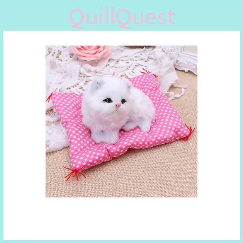 Adorable And Soft Plush Stuffed Toy Cute Sleeping Cat With Realistic Sound For Kids