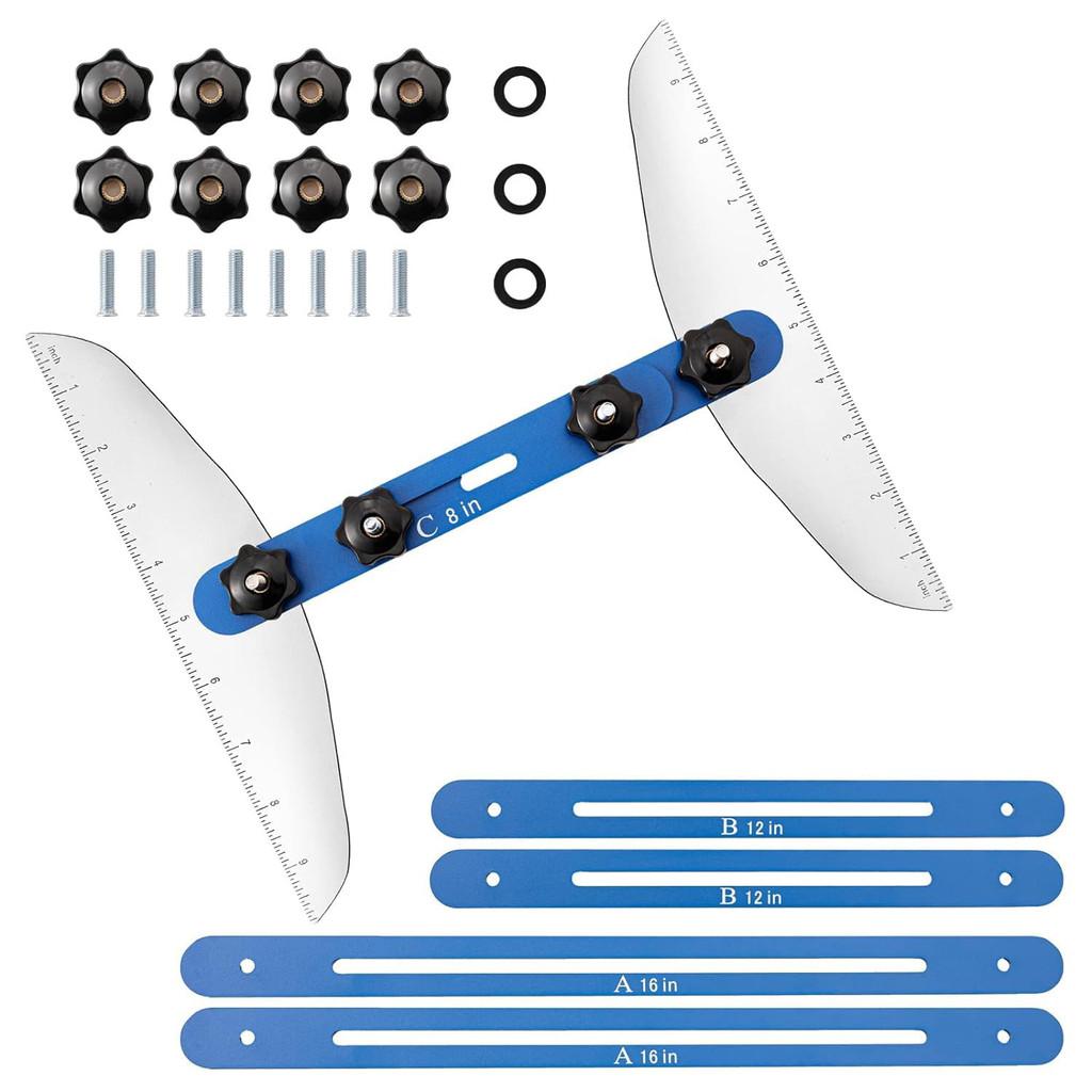 Aluminum Alloy Staircase Ruler Portable Household Stair Measuring Ruler Professional Staircase Renovation Measuring Tool