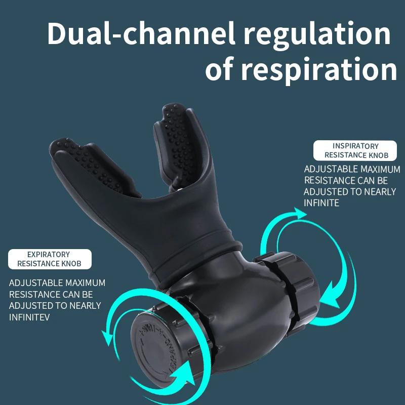 Silicone Respiratory Trainer Lung Ventilator Fitness Equipment High-Altitude Respiratory Training Tools For Exercise