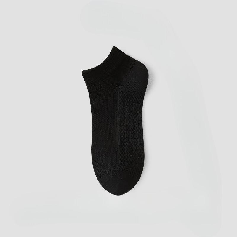 Men's Spring/Summer Lightweight Short Socks with Mesh Ventilation - Boat Style - Sporty Men's Socks - Boat Style Pure Cotton Socks for Men