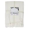 Les Trésors De Lily [A3525] - Ivory Embossed 'Boho' Cotton Sofa Throw Blanket - 250x170 Cm