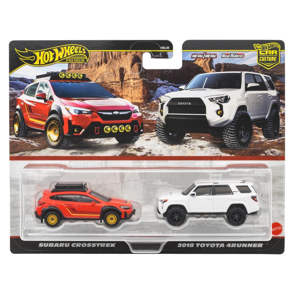 Hot Wheels Premium Subaru Crosstrek 2018 Toyota 4Runner Vehicle Diecast Ages 2-Pack / - Toys, Cars, 3+, Multi-pack (JBK98)