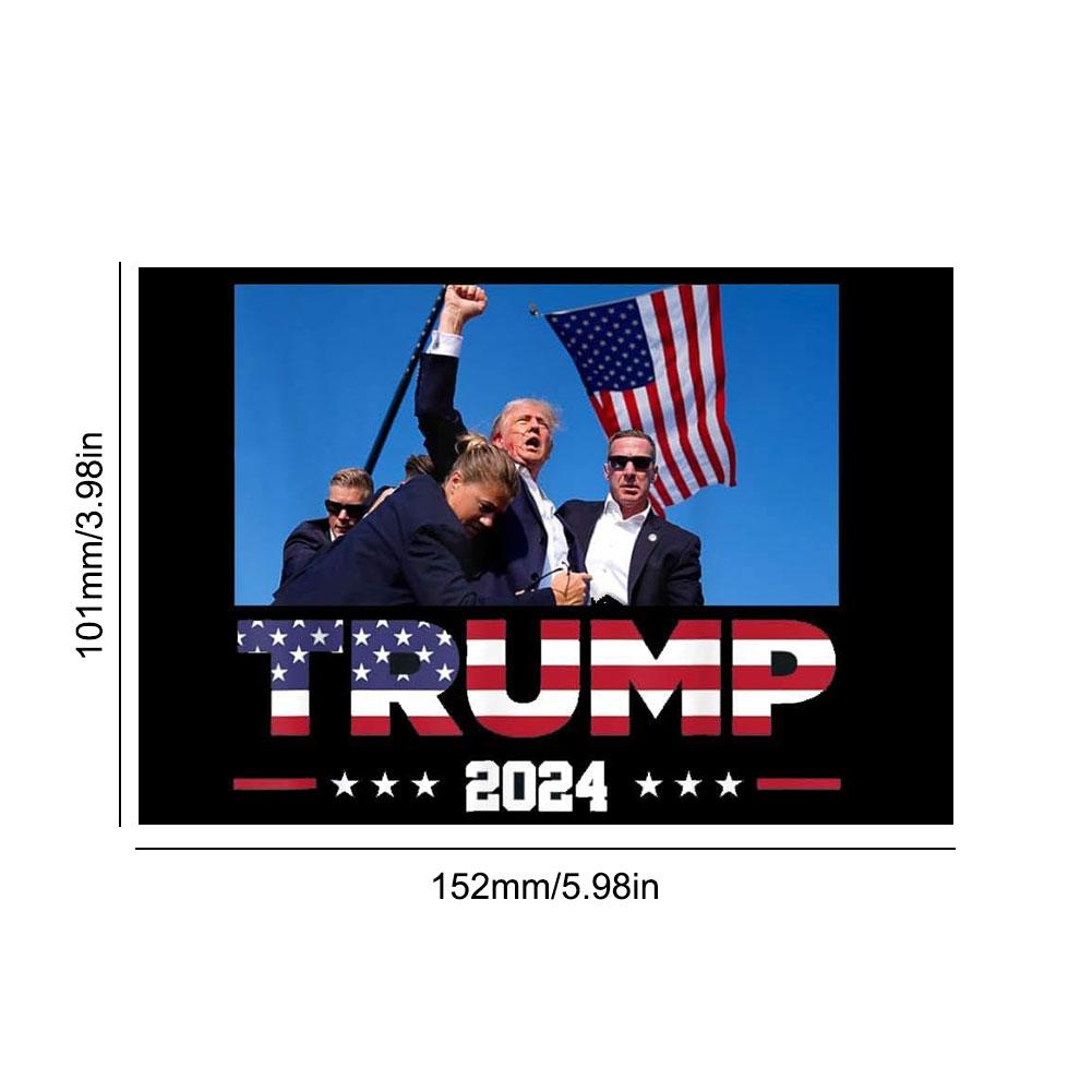 10-50Pcs Trump Assassination Stickers Trump American Flag Sticker Trump Assassination Vinyl Decal Sticker for Car Truck Laptop