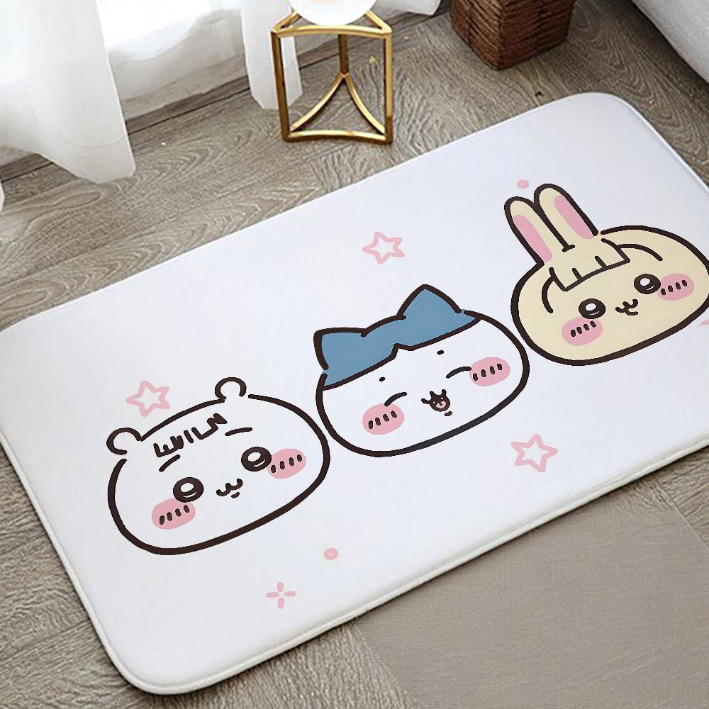 Cute Cartoon C-chiikawa Floor Mats Home Laundry Rug Carpet For Living Room Decor Lounge Area Anti-slip Foot Mat Entrance Doormat