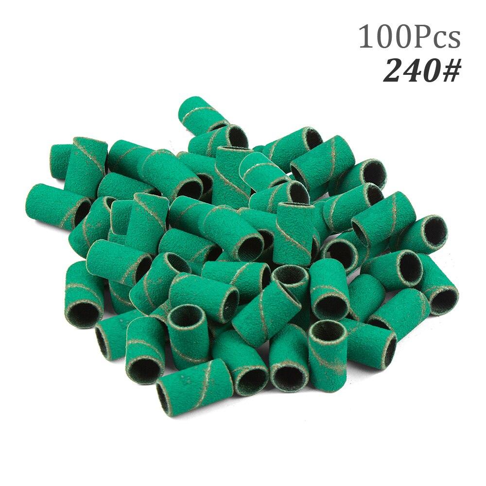 100pcs Nail Drill Bits Sanding Bands for Nail Drill File Grinder Sander Band Set for Acrylic Nails Gel Removing Pedicure Tool