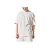 Li-Ning X Jackie Chan Kung Fu Series Asymmetrical Patchwork Loose Short Sleeve T-Shirt Unisex Tops Off-White AHSSA87-2