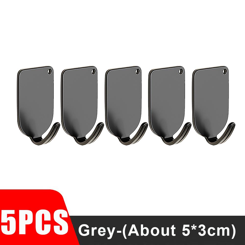 10/1PCS Stainless Steel Towel Hooks Waterproof Self Adhesive Hanging Holder Keys Bag Wall Hanger Bathroom Kitchen Organizer Hook