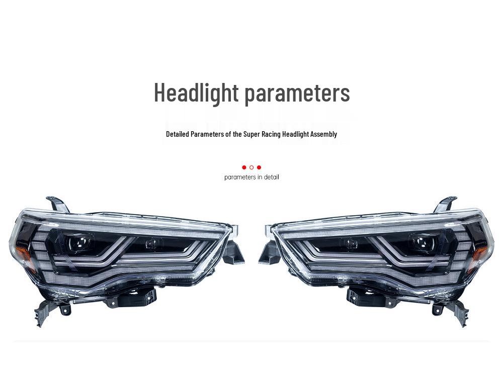 LED Projector Headlights for 14-22 Tacoma & 4Runner - High/Low Beam with US Spec Daytime Running Lights