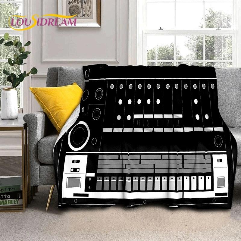 Vinyl Record Music DJ Screen Tape Soft Flannel Blanket for Bed Bedroom Sofa Picnic,Throw Blanket for Cover Outdoors Leisure Gift
