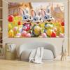 Celebrate Tulip Bunny Eggs Background Cartoon Poster Props  Courtyard Indoor Outdoor
