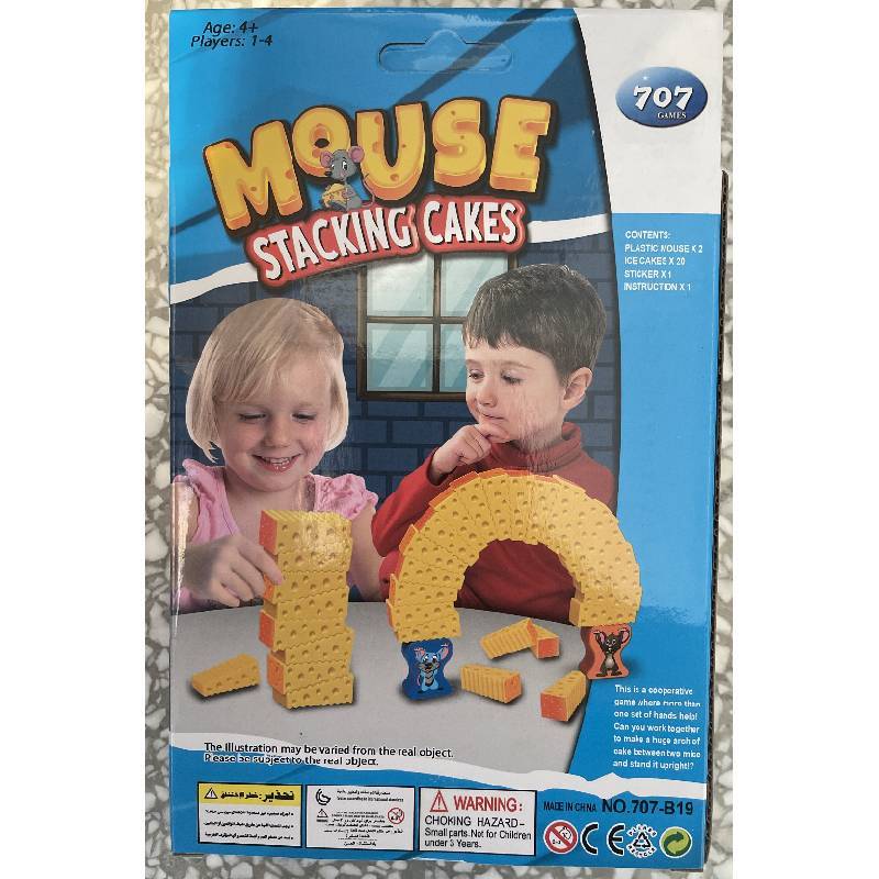 Mouse Cheese Stack Tower Stacking Toy For Kids With Visual And Handeye Coordination Development