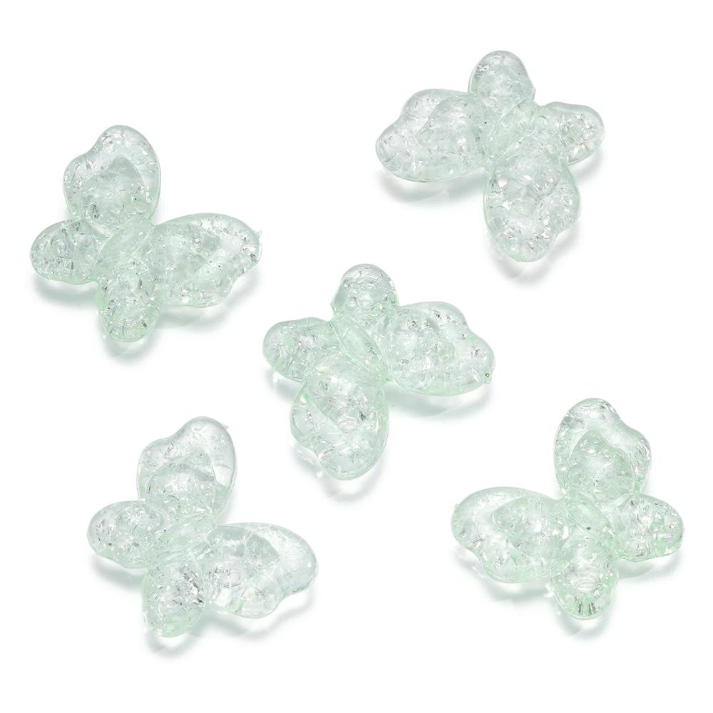 10-20 Stück 18mm Schmetterling Rissige Acrylperlen Transparent Halsketten Abstandshalter Perlen Für Armband Anhänger DIY Schmuckherstellung Zubehör