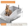 Stainless Steel Cat Litter Box Enclosed Large Cat Toilet Deodorizing Easy To Clean Pet Supplies Anti-corrosion Cat Bedpans