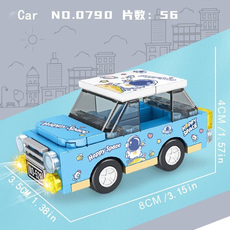 Different Kinds Small Particle Building Blocks for City Vehicles, Cars, Cranes, Fire Trucks, Puzzle Toys, Holiday Gifts for Boys