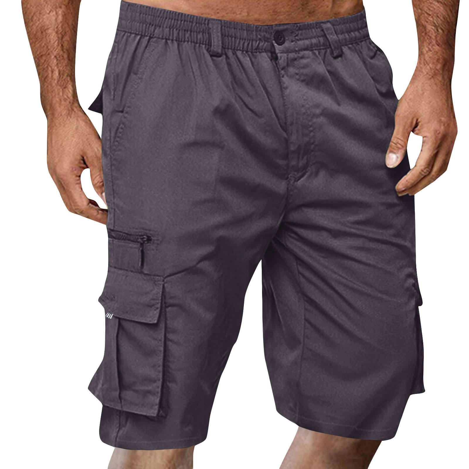 

Men s Relaxed Fit Cargo Shorts with Elastic Waistband, Multi-Pocket Design, Lightweight and Breathable Fabric XL
