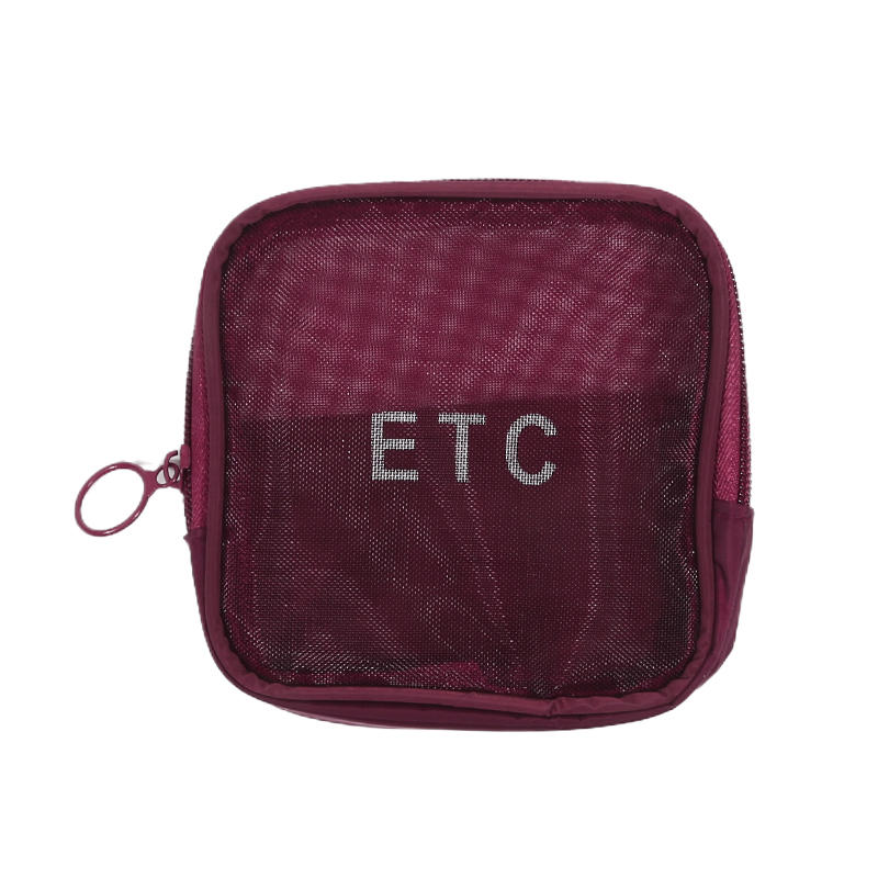 Transparent Mesh Makeup Bag Storage Case Zipper Make Up Bags 3 Size Women Travel Toiletry Wash Cosmetic Bag