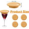 5Pcs Wine Glass Charcuterie Topper, Wine Glass Charcuterie Board Topper, Bamboo Wine Glass Topper For Family Gatherings