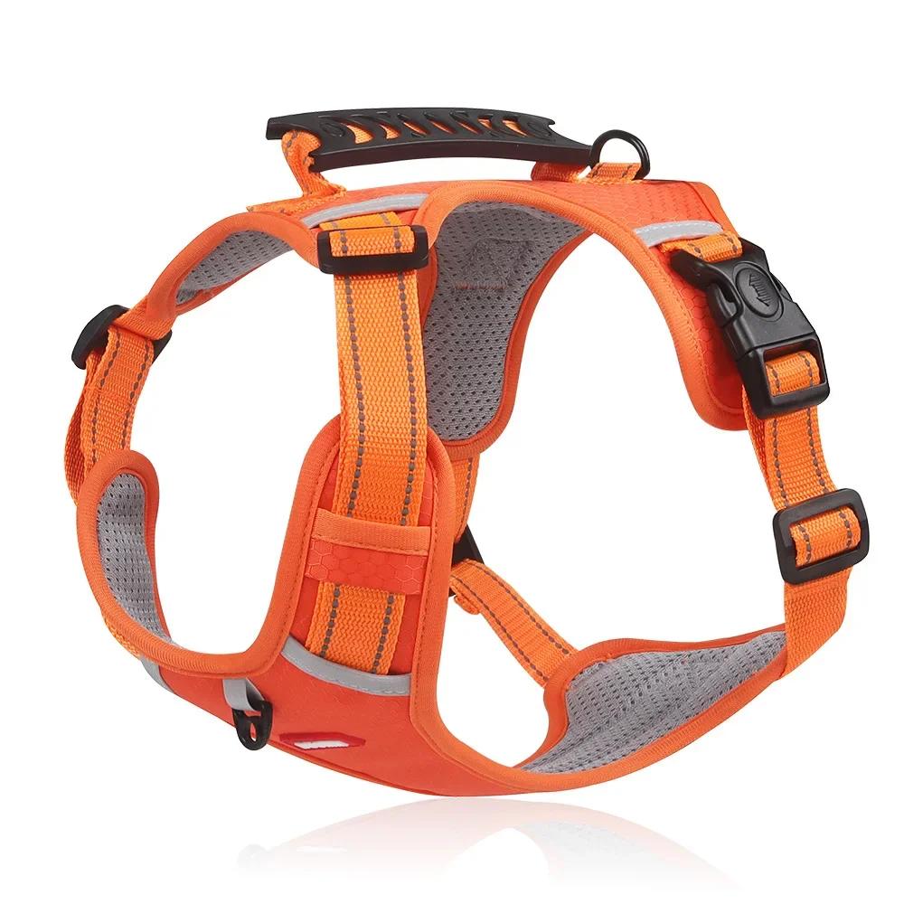 

New Pet Chest Strap Anti-explosion Punch Big Dog Chest Back Reflective Commuter Dog Leash S