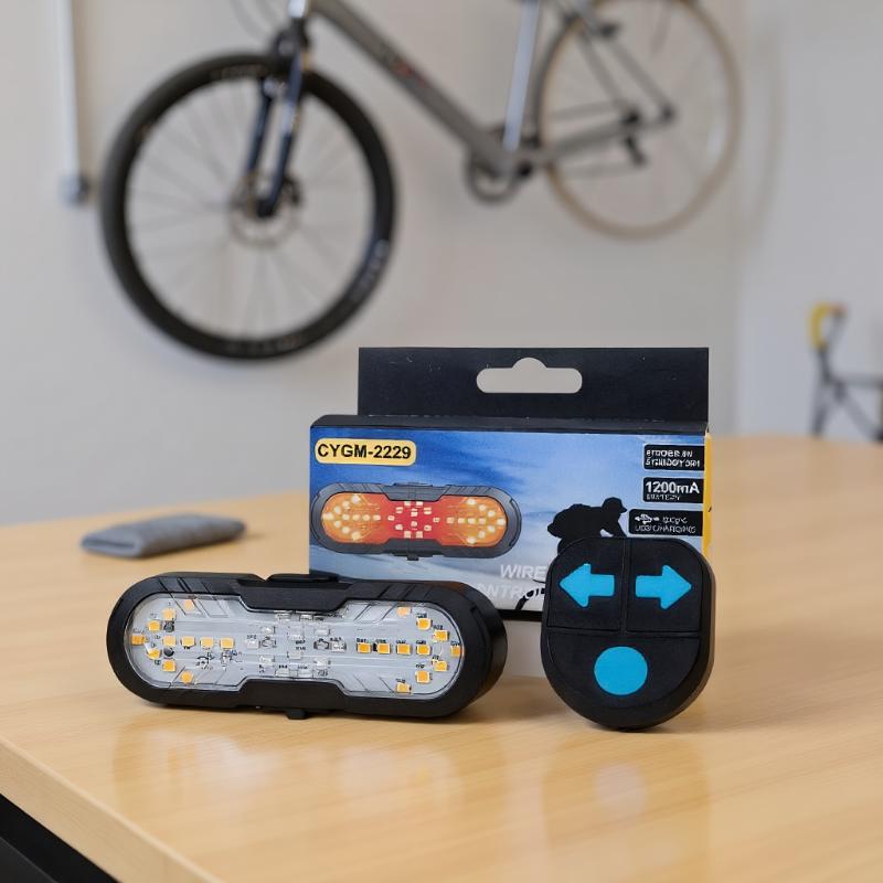 1 Set Wireless Remote Control Cycling Warning Taillight Bike Tail Light With Turn Signal Bicycle Lights For Night Riding