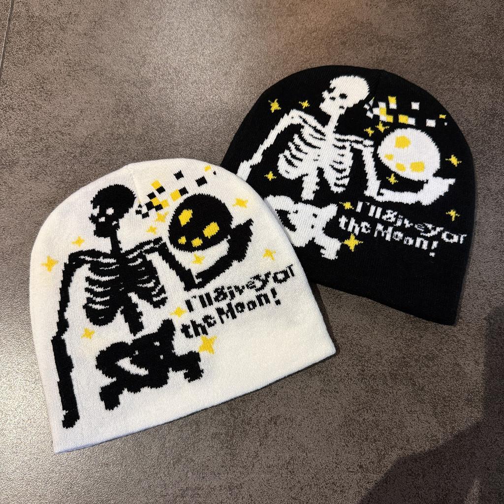 Knitting And Bizarre Terrifying Skull Hat Knit Fabric Autumn Winter Wear Travel