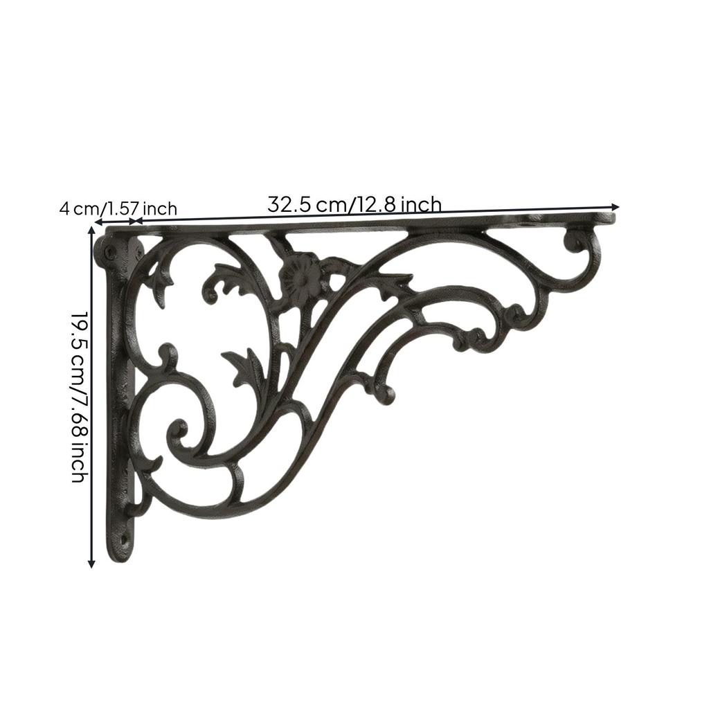 Decorative Wall Shelf Bracket Sturdy Mounted Brackets Long-Lasting
