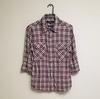 [USED] For Fans of Y2K, Achieve, and K-pop! Jack Rose/3/4 Sleeve Check Shirt