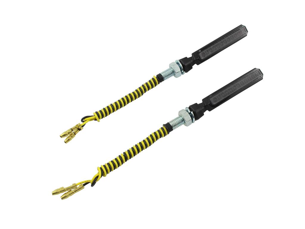 POSH FAITH Motorcycle LED Sequential Turn Set of 2 E13 50R Universal Feather 098023 Signals, (ECE Certified), Type,