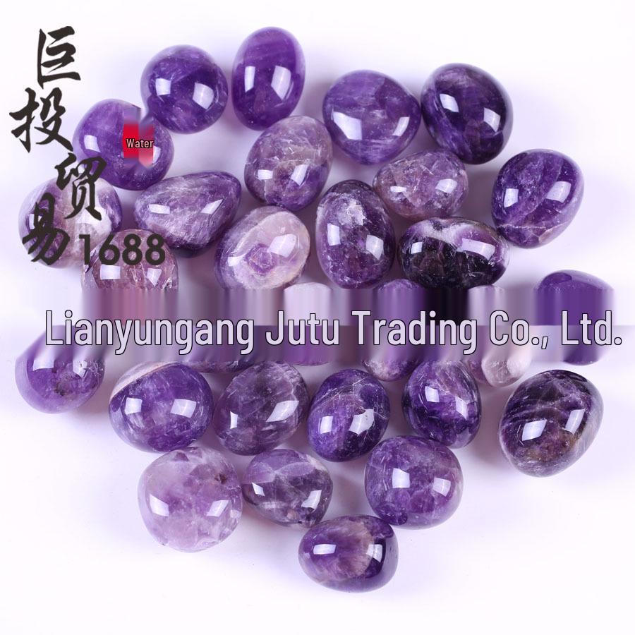 Natural Dreamy Amethyst Tumbled Stone Large Crystal Ornament Size: 1.5-2 cm, 1 lb (500 grams)