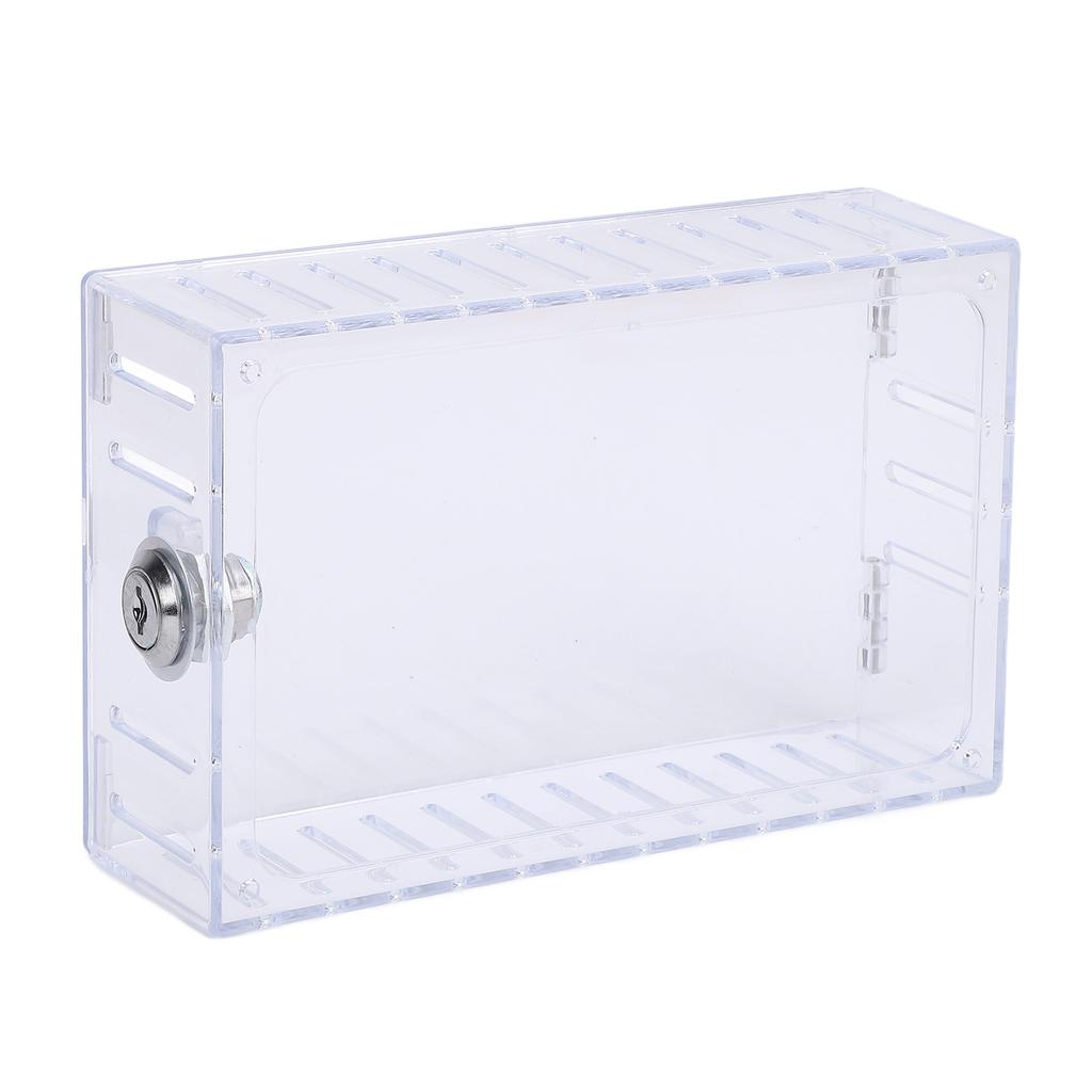 Transparente Thermostat-Schutzabdeckung mit Schlüssel Thermostatschutz Passend für Thermostate 6,1x3,95x2 Zoll oder kleiner
