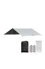 FIELDOOR Rectangular Heat UV Highly Water Large Tent 6 Camping X [Complete Shading] Tarp, Insulation, Tent, Sunshade, Protection, Resistant, Pole, 4,