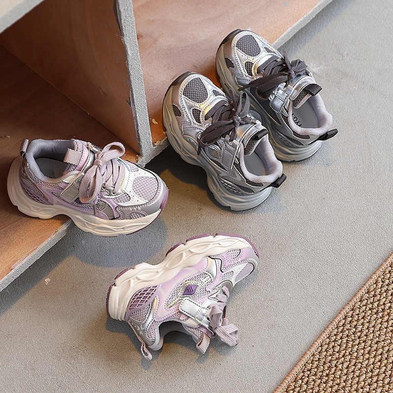 Children's Sports Shoes, New Spring Korean Version, Lightweight and Breathable Dad Shoes for Boys, Versatile and Fashionable Casual Shoes for Girls