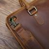 NZPJ Vintage Genuine Leather Men's Briefcase Natural Cowhide Handbag Crossbody Leisure Commuting Computer Bag for Men