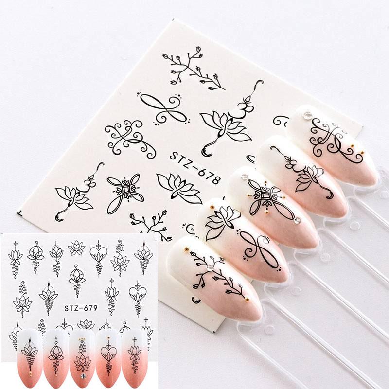 

Nail Art Stickers Lace Water Decals Design Fashion Personality Transfers