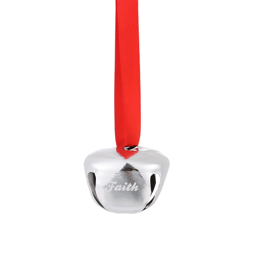 

1.5 inch Christmas Jingle Bell Ornament Sleigh Bells Polar Express Bell Printed Believe Joy Bells for Craft Christmas Tree Decor