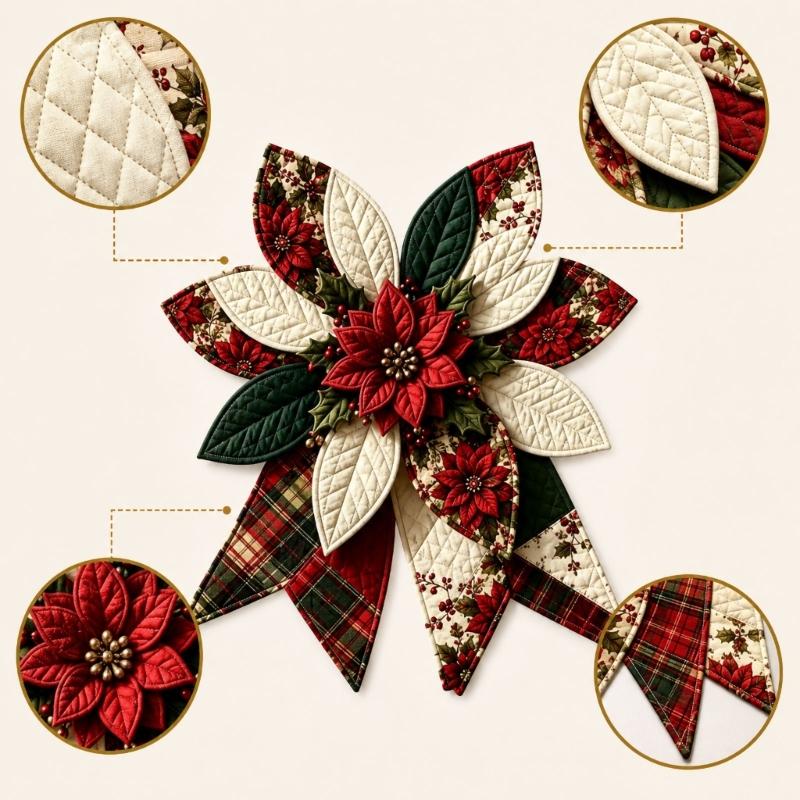 Patchwork Fabric Display Craft Set, DIY Sewing Project for Door Hangers, Wall Panels, and Seasonal Party Styling