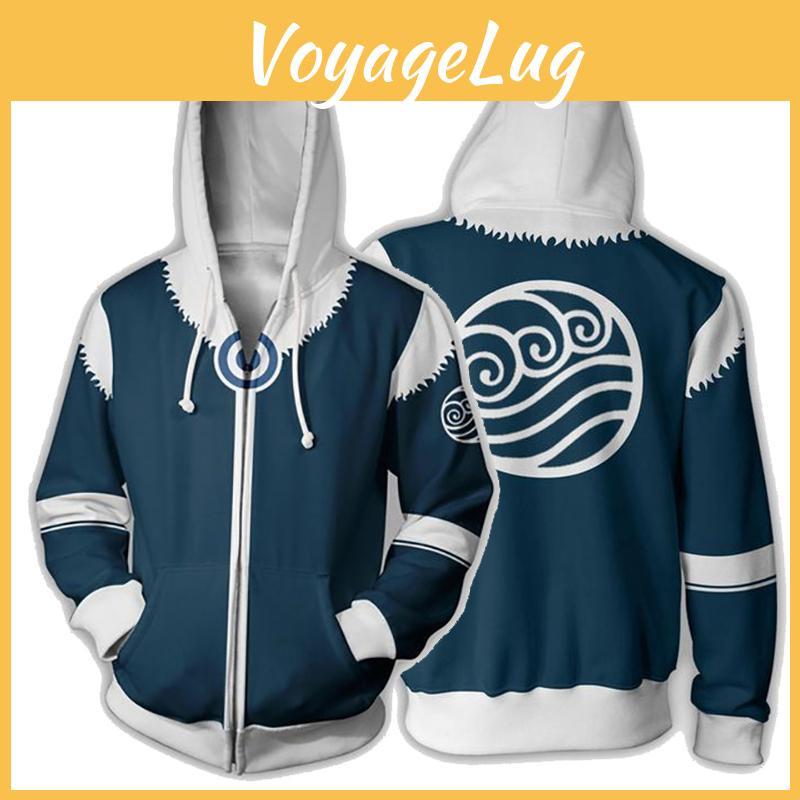 The Airbender Anime Avatar Last 3d Print Hoodies Men Women Fashion Sweatshirts Zipper Hoodie Cosplay Streetwear Kids Jacket Coat