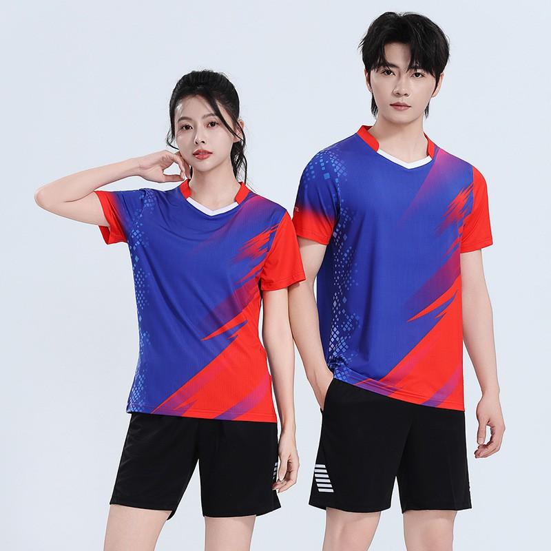 Quick-Dry Breathable Badminton Shirt Shorts Set Men Women Training Competition Sportswear Customizable