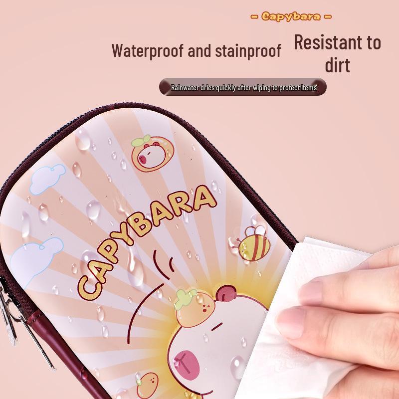 Capybara 3D Pencil Case: Spacious & Cute Cartoon Design for Men, Women, and Students