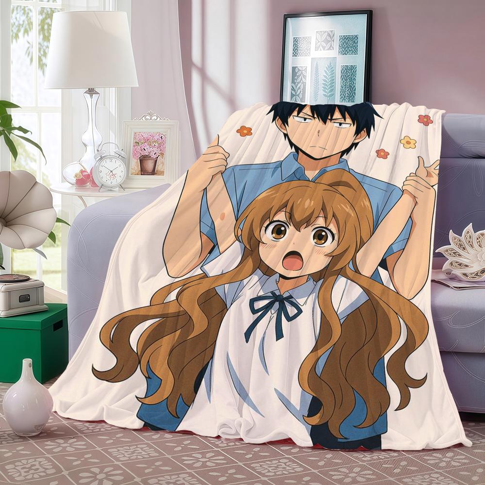 Anime T-Toradora! Throw Lightweight 240g Flannel Blanket Soft Skin-friendly for Summer Cooling