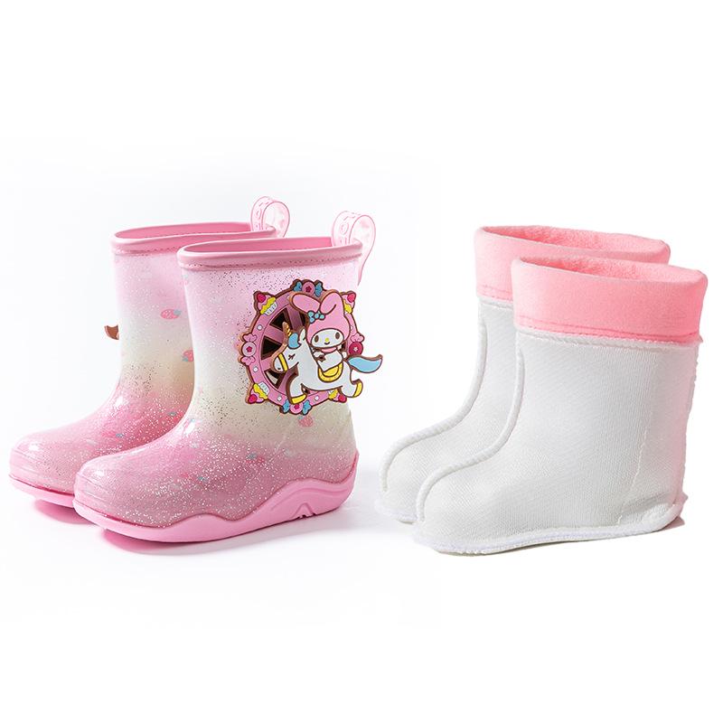 Sanrio Kids' Lightweight, Non-slip, Wear-resistant Cute Rain Boots for Girls and Toddlers