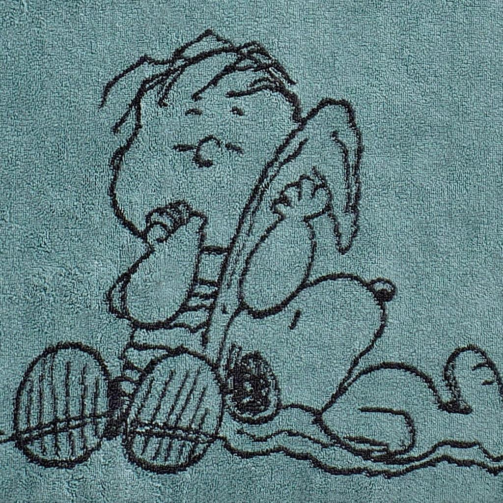 Nishikawa Snoopy Bath Made In PN5604TW Towel, 60x120cm, Washable, 100% Cotton, Linus, Japan, Imabari, Green, XT15306601,