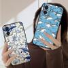 Cartoon Blue Shark For Moto Edge 40 50 Neo 5G E 14 15 G04 G05 4G G24 G34 G35 G54 POWER G55 G75 G84 85 silicone soft phone case