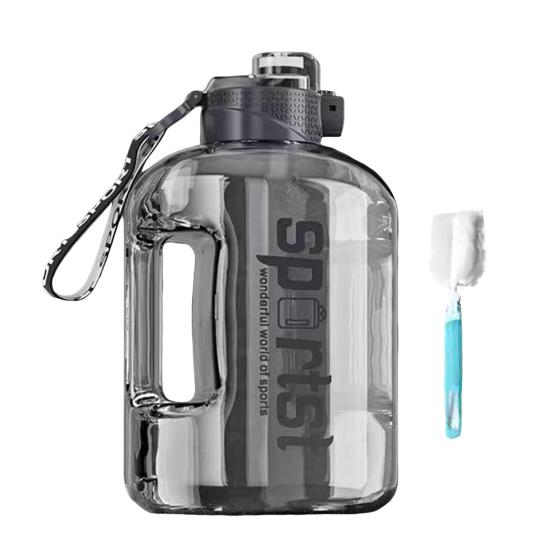 1.7/2.7L Sports Water Bottle with Straw Large Capacity Leakproof Portable Lightweight Outdoor Cycling Gym Fitness Travel Drinking Cup