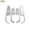 For Hyundai Elantra 2016~ Silver Steel Window Lift Panel Switch Cover Trim